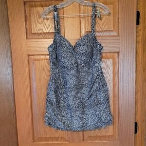 Swimsuits For All Black and White Patterned One Piece